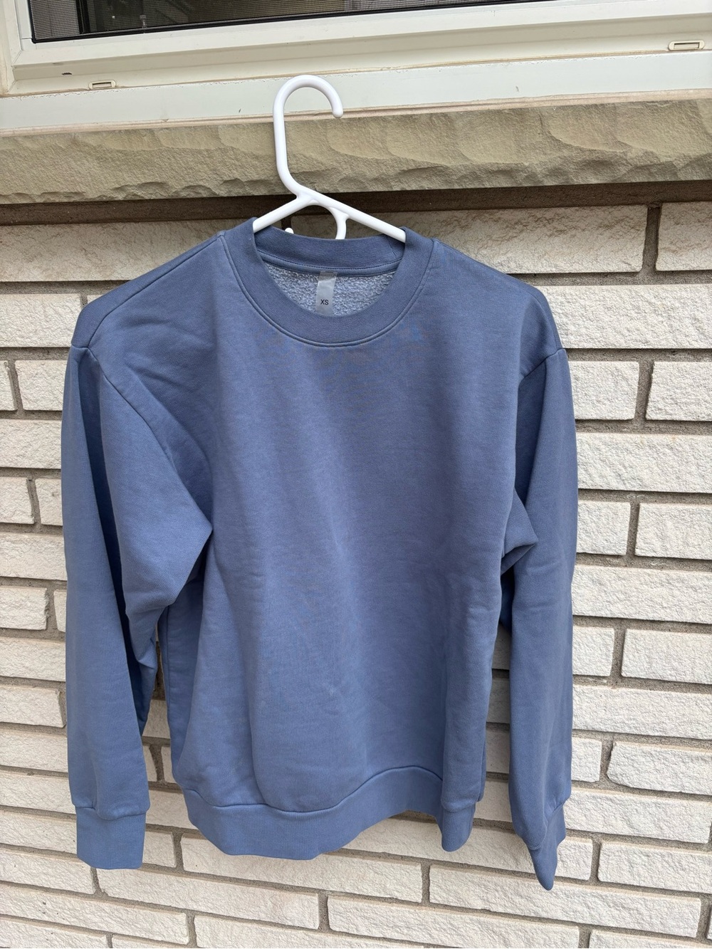 Aritzia TNA The Constant Crewneck Sweatshirt Dusty Blue XS | Cozy Fleece